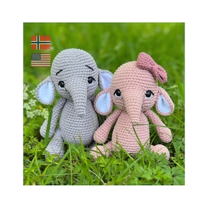 Amigurumi elephant toy crochet pattern baby shower gift, Crochet elephants newborn kids gift, Easy diy PDF elephant animal tutorial pattern
