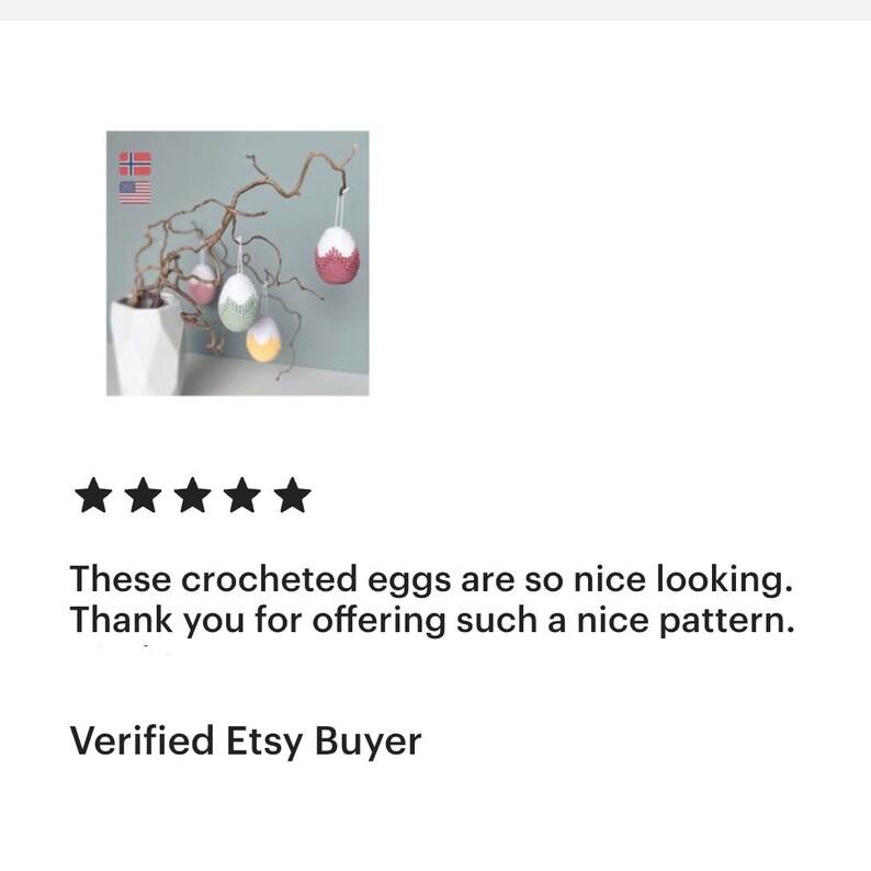 Modello all'uncinetto con ornamento per uova di Pasqua, modello di uova all'uncinetto pdf, ornamenti per alberi di ramoscello, decorazione pasquale moderna, motivo rustico all'uncinetto di Pasqua immagine 10