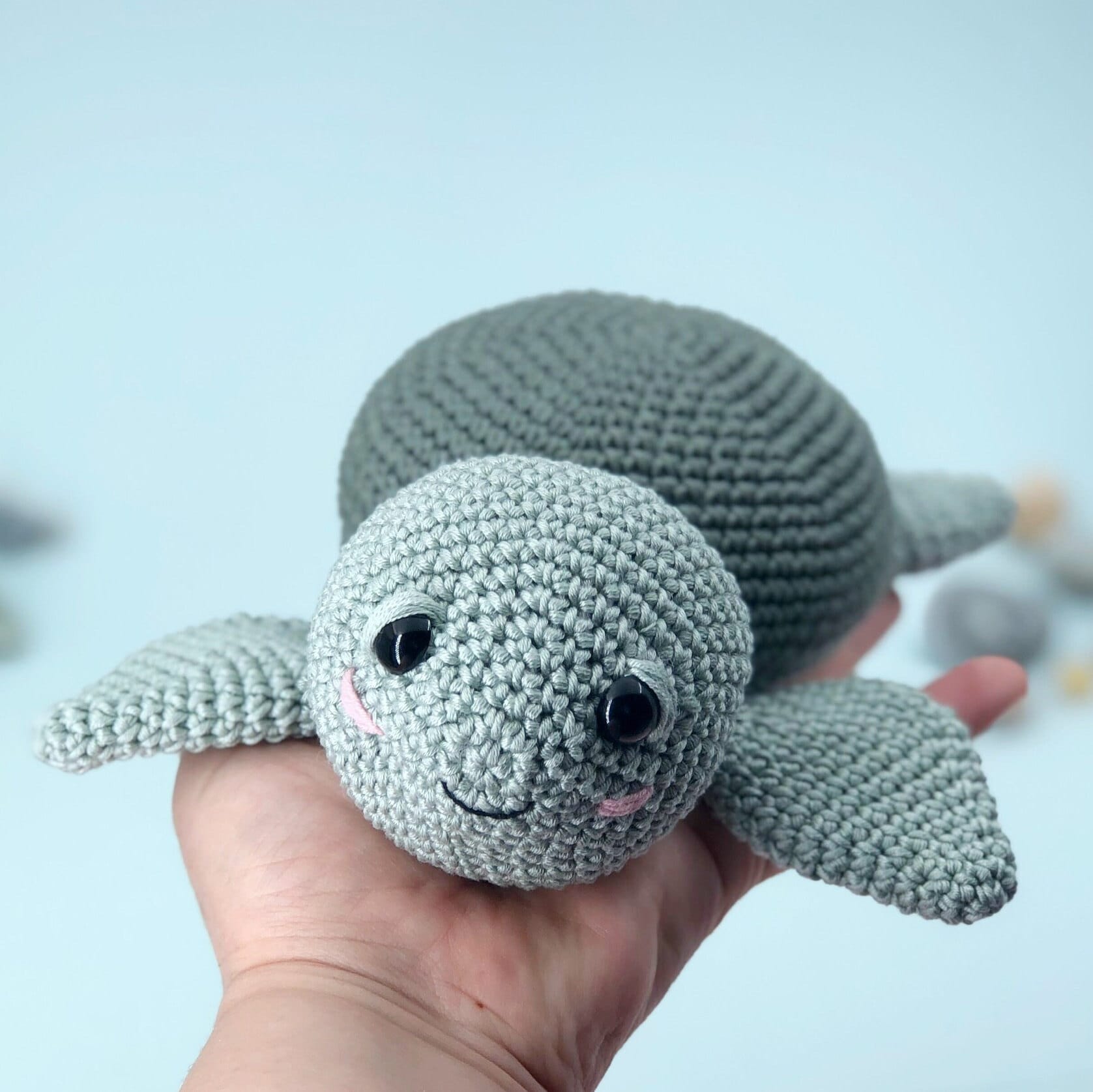 Amigurumi turtles crochet pattern, Sea turtle patterns set, Big and small turtle 2 in 1, Easy crochet patterns, Beginner amigurumi pattern
