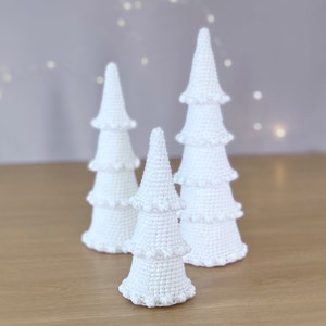 Pattern bundle 2 variations of Bobble Christmas trees, Home decor holiday gift, Winter crochet patterns, Diy Christmas trees decoration image 3