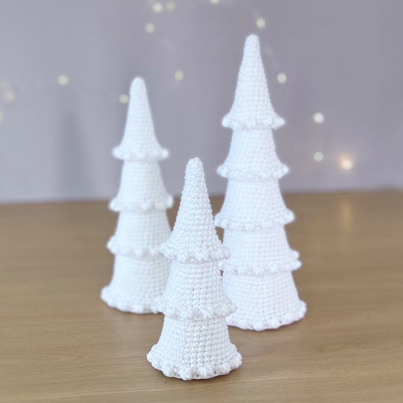 Pattern bundle 2 variations of Bobble Christmas trees, Home decor holiday gift, Winter crochet patterns, Diy Christmas trees decoration image 3