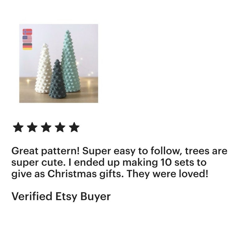 Bobble Christmas trees crochet pattern THE ORIGINAL, Christmas tree crochet pattern 3 sizes, Home decoration gift, Winter crochet patterns image 9