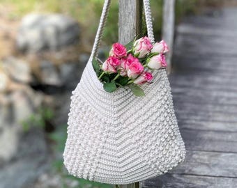 Patrón de bolso de crochet, The June Bag, Patrón de bolso de verano de crochet, Bolso boho de crochet, Bolso de festival, Bolso de playa, Bolso de mercado, Patrón PDF
