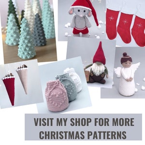 Christmas mouse amigurumi pattern, Crochet Christmas mouse pattern, Crochet Christmas gift, Crochet mouse toy pdf pattern, Holiday diy decor image 10