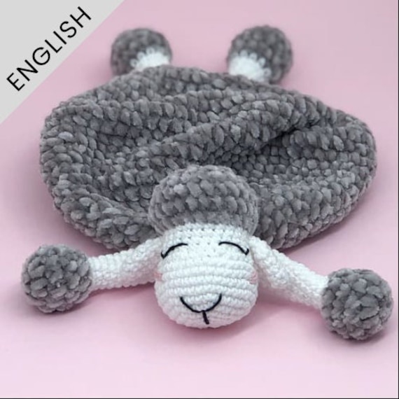 Crochet Pattern Sheep Lovey Blanket Pattern Baby Plushy