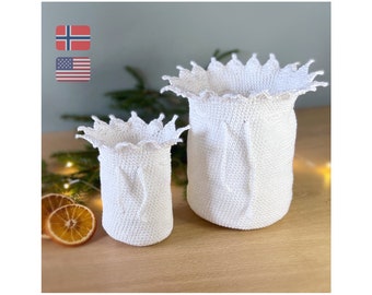 Modèle au crochet de sac cadeau avec cordon, modèles de Noël au crochet, modèle pdf adapté aux débutants, sacs cadeaux au crochet faciles, emballage réutilisable