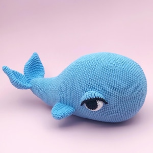 Crochet pattern Blue whale, Amigurumi whale patterns, Crochet stuffed animal, Sea creatures pattern, Whale nursery decor, Baby shower gift