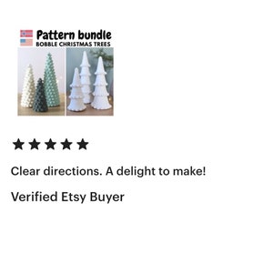 Pattern bundle 2 variations of Bobble Christmas trees, Home decor holiday gift, Winter crochet patterns, Diy Christmas trees decoration image 10