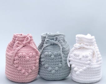 Gift bag crochet pattern, Drawstring pouch crochet patterns, Small Heart bag pattern, Cute gift mini bag, Small crochet gift PDF pattern
