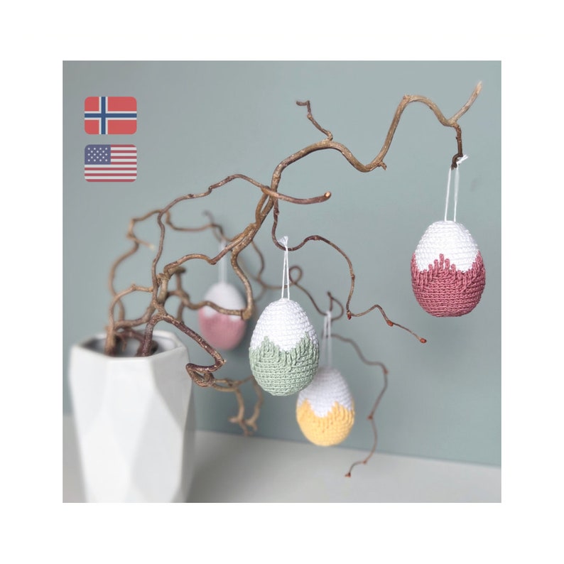 Easter egg ornaments for Easter crochet pattern