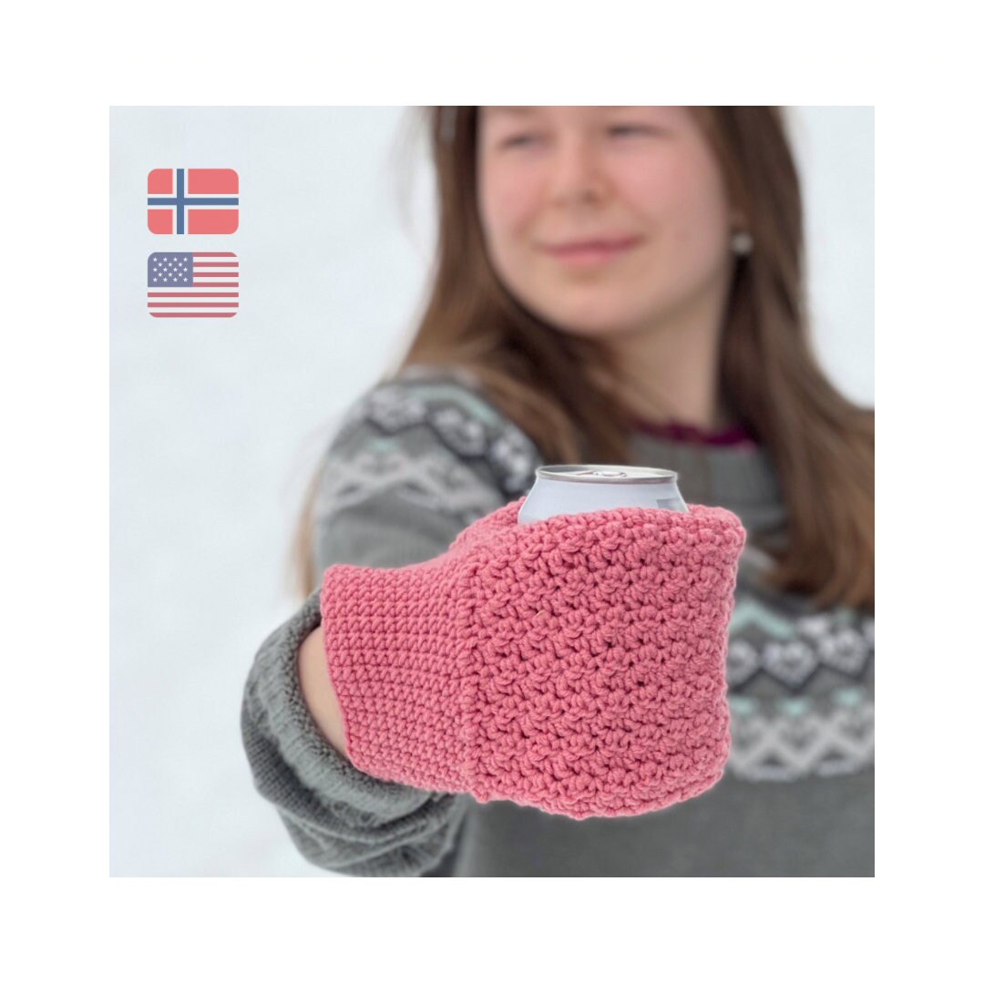 Drink Mitt Crochet Pattern, Easy Beer Buddy Cozy, Drinking Mitten No