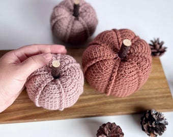 Patrón de crochet de calabazas de otoño en pdf, 2 tamaños, decoración de Halloween, decoración del hogar de otoño, patrón de crochet de decoración de Acción de Gracias, decoración de crochet moderna