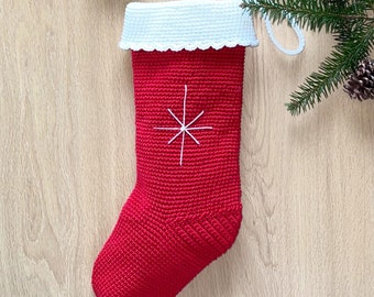 Christmas stocking pdf crochet pattern, Christmas crochet patterns, Easy holiday stocking, Farmhouse Christmas gift ideas crochet pattern