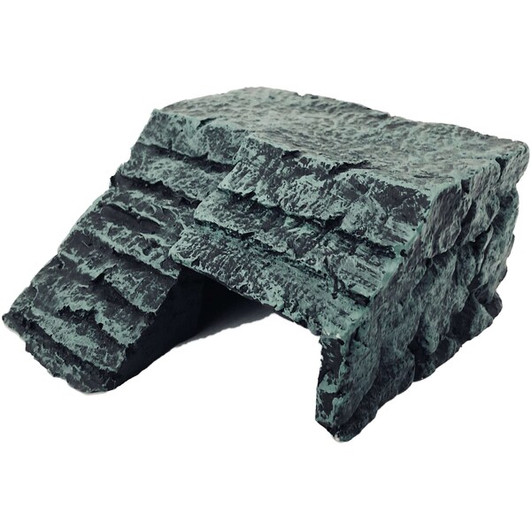 Reptiles enclosure decor Stepped Cave for Small Animals, Amphibians, Invertebrates & More by Jungle Bob 5"x5"x3"