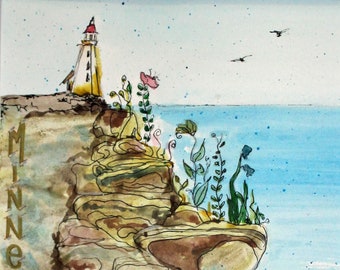 Abstract Lighthouse Etsy