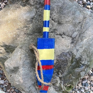 Vintage Buoy/22&quot;/Coastal Decor/Nautical Decor/Wood/Lobster Buoy