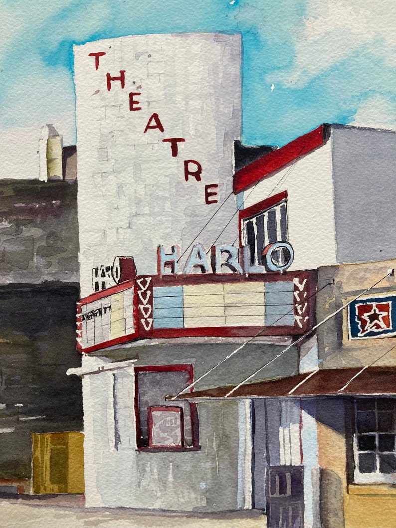 Original Watercolor Painting 11 X 14 Western Montana Town Harlowton