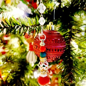 Beadable Blank Christmas Tree Hangers, Crystal Beaded Christmas Tree Hooks, Ornament Hooks, DIY Christmas Hooks For  Silicone Beads