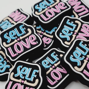 SET of 2, Self Love Hug Focal Bead, Be You Focal Silicone Bead, Keychain Beads, DIY Crafts, Pen Beads, Inspirational Focal Beads For Jewelry