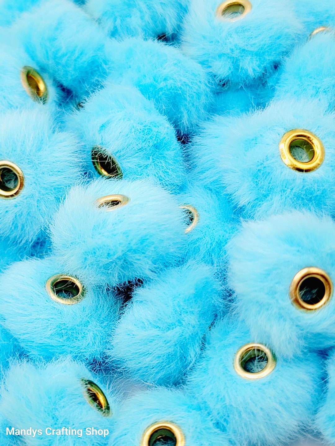 100pcs 0.79 Inch Mixed Color Faux Fur Pom Poms - Super Soft Fluffy DIY Craft Beads For Jewelry - View #2