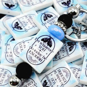 SET OF 2, Let Whatever You Do Today Be Enough Focal Bead, Mental Health Bead, Inspirational Focals, Positive Pen Beads, Motivational Focals