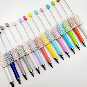DIY Bead Plastic Pens, Sparkle Pearl Bead Pens, Pens For Chunky Bubblegum Beads, Pen Blank, Roundtop Pens, Custom Pen Gifts