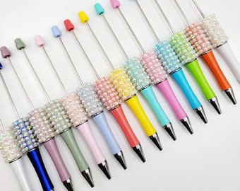 DIY Bead Plastic Pens, Sparkle Pearl Bead Pens, Pens For Chunky Bubblegum Beads, Pen Blank, Roundtop Pens, Custom Pen Gifts