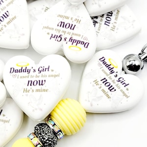 SET of 2, Dad Memorial Heart Focal Print Silicone Bead, In Memory Pen Bead, Heart Focal Bead, Heaven Focal Bead, DIY Pen Craft, Craft Bead