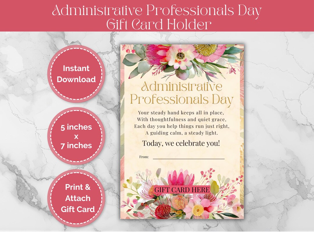 Administrative Professionals Day Coworker Gift Card Holder | Office ...
