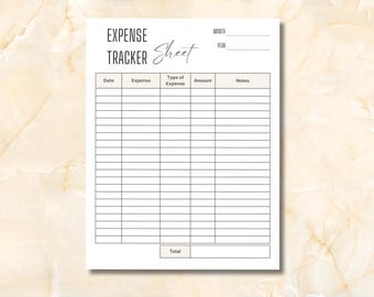 Expense Tracker | Expense Log | Easy Expense Tracker | Simple Spending Tracker | Payment Tracker |Financial Planner | Cash Tracker | Instant