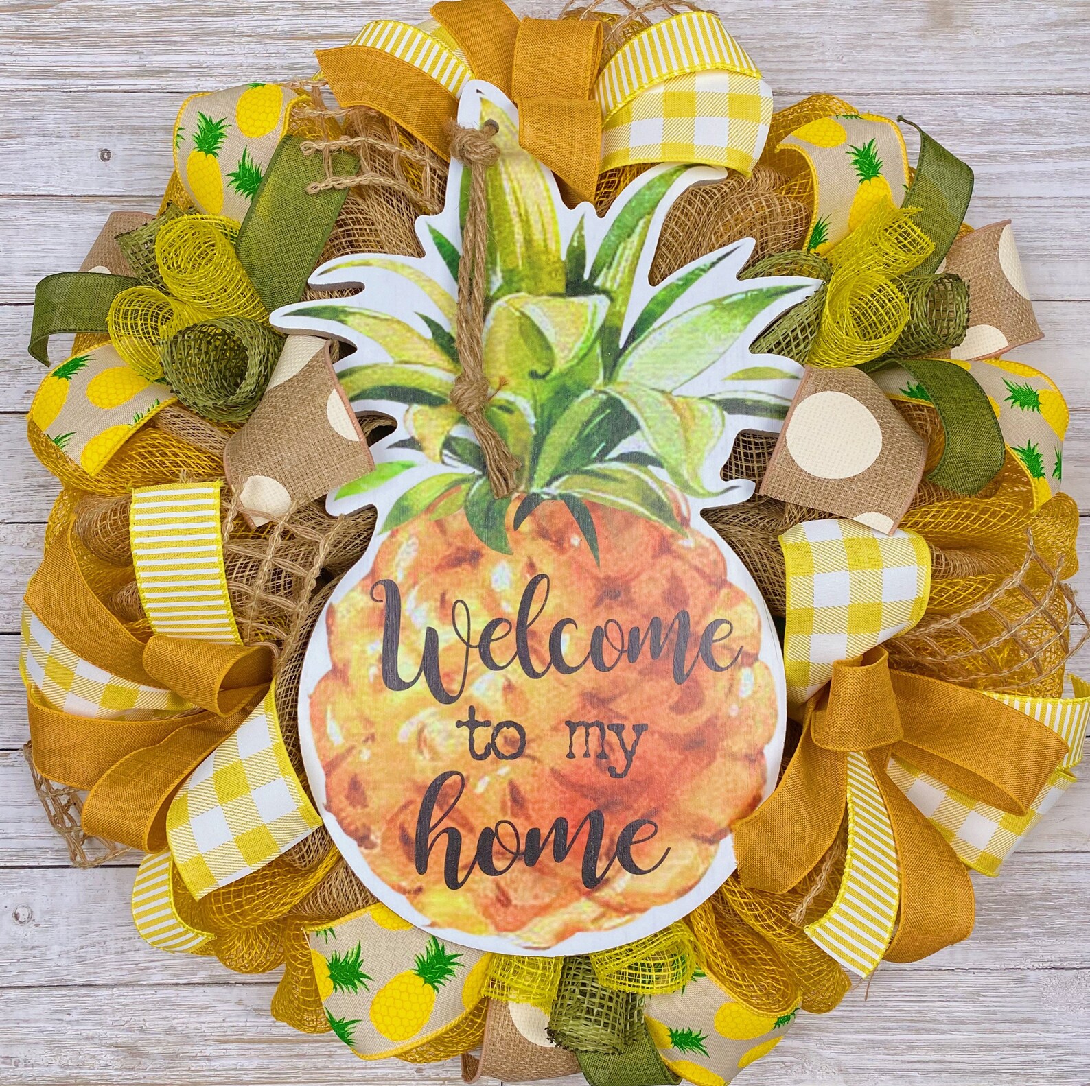 Pineapple Wreath Wreath Wreath for Front Door Etsy