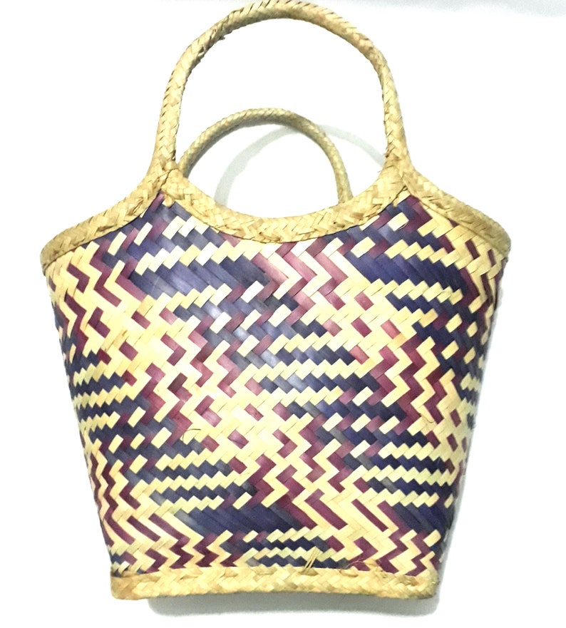 Weaved Natural Fiber African Basket Tanzania Gift Day Hamper Basket for- food,picnic,baby stuff,cloth fashion show! HandmadeHandwoven