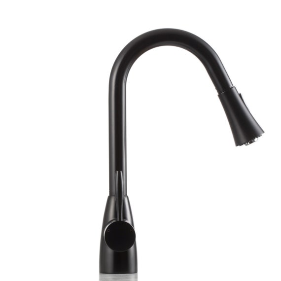 black kitchen tap