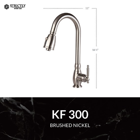 Kf300 Brushed Nickel Kitchen Faucet Pull Down Head Scratch Etsy