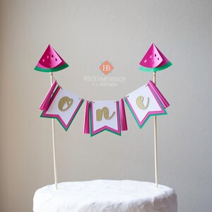 3D Watermelon Cake Topper/Watermelon First Birthday Cake Topper/One in a Melon Birthday/Watermelon Cake Topper/Watermelon Smash Cake Topper