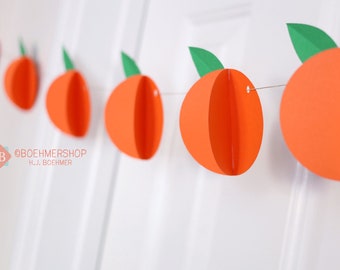 Orange Garland / Orange Banner / Cutie Garland / Cutie Banner / Clementine Banner / Orange Bunting / Clementine Garland / Main Squeeze