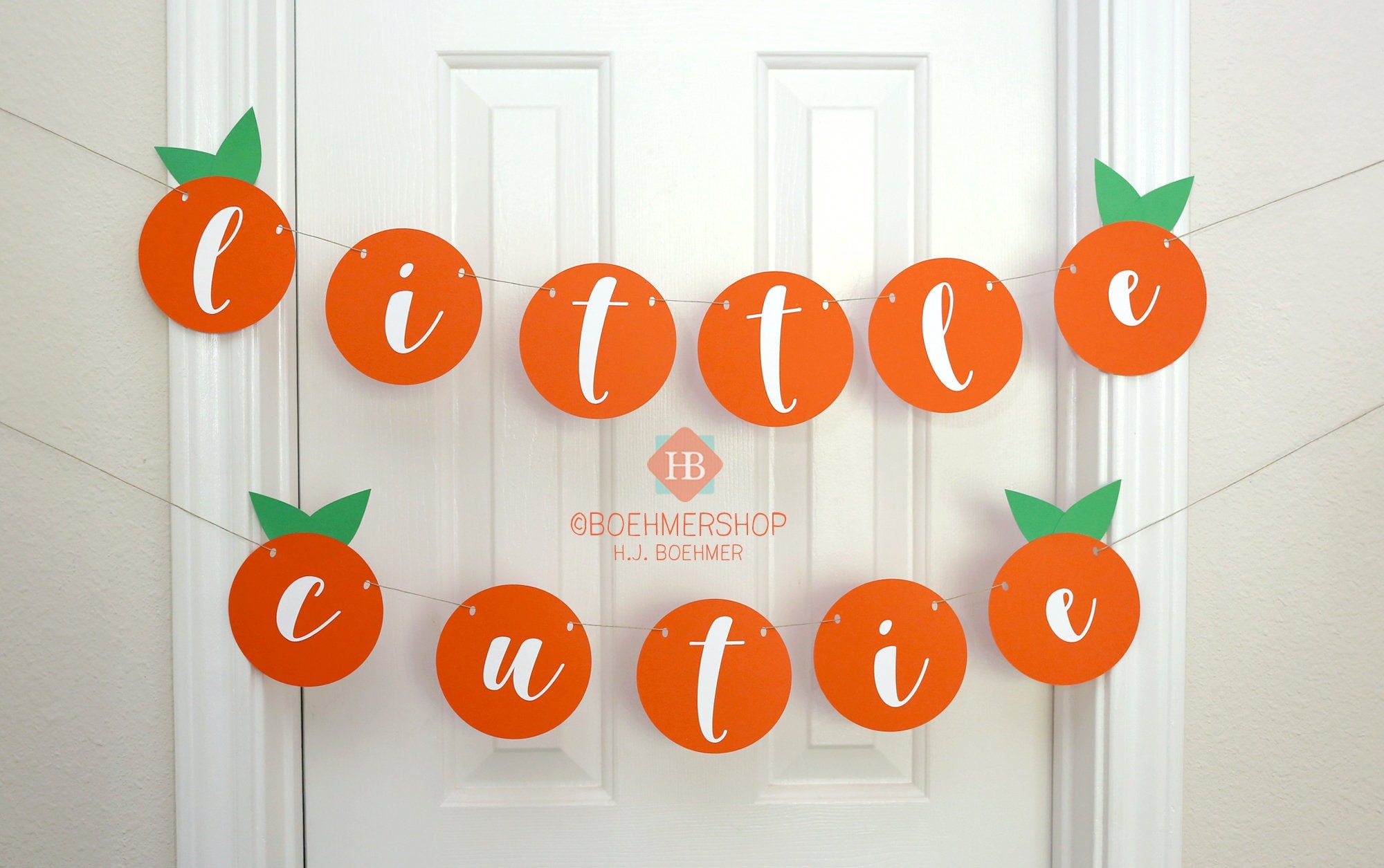 Little Cutie Garland Little Cutie Orange Banner Orange Banner Orange Bunting Clementine Garland Gender Neutral Baby Shower