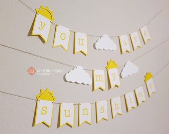 Sunshine Banner/Sunshine Garland/Sunshine Baby Shower/Sunshine Birthday/Gender Neutral Baby Shower