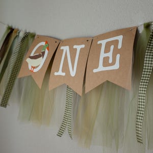 One Lucky Duck First Birthday Garland/Boy Birthday Highchair/Duck First Birthday Banner/Boy First Birthday/Highchair Birthday Garland