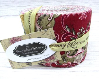 VHTF - The Era of Jane by Sue Daley Designs for Penny Rose Fabrics - 21 strips x WOF - Junior Jelly Roll Rolie Polie - 100% Quilting Cotton