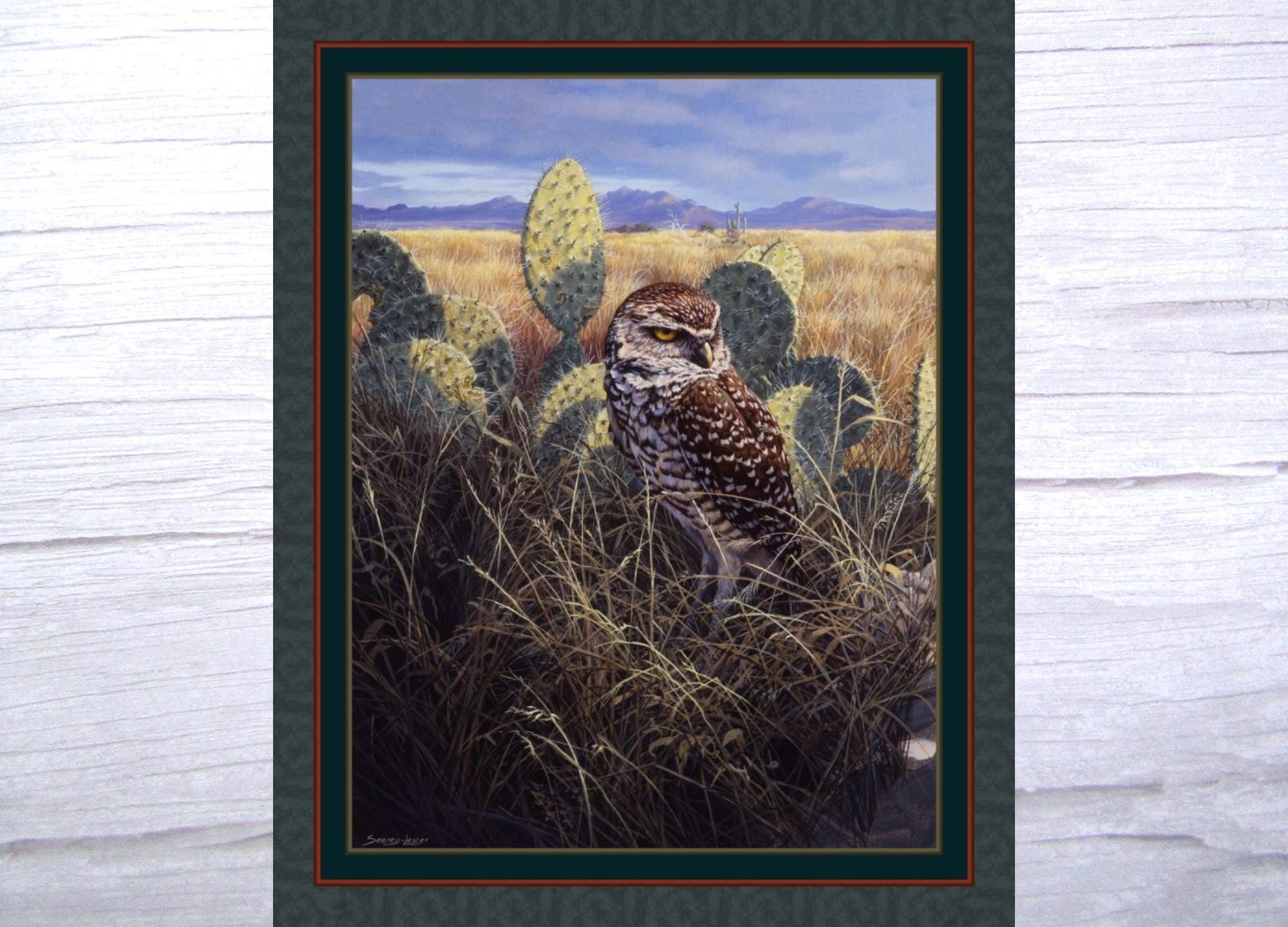 Burrowing Owl Quilt Panel - By John Seerey-Lester for MDG Fabrics - 36 x 45 - 100% Cotton - Ready to