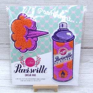 Hairspray Can & Spray Sew On Chenille Patch Set Hairspray Can & Spray Sew On Chenille Patch Set
