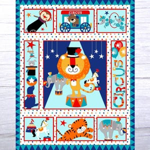 Circus Baby Quilt Panel - 100% Cotton (36 x 45)