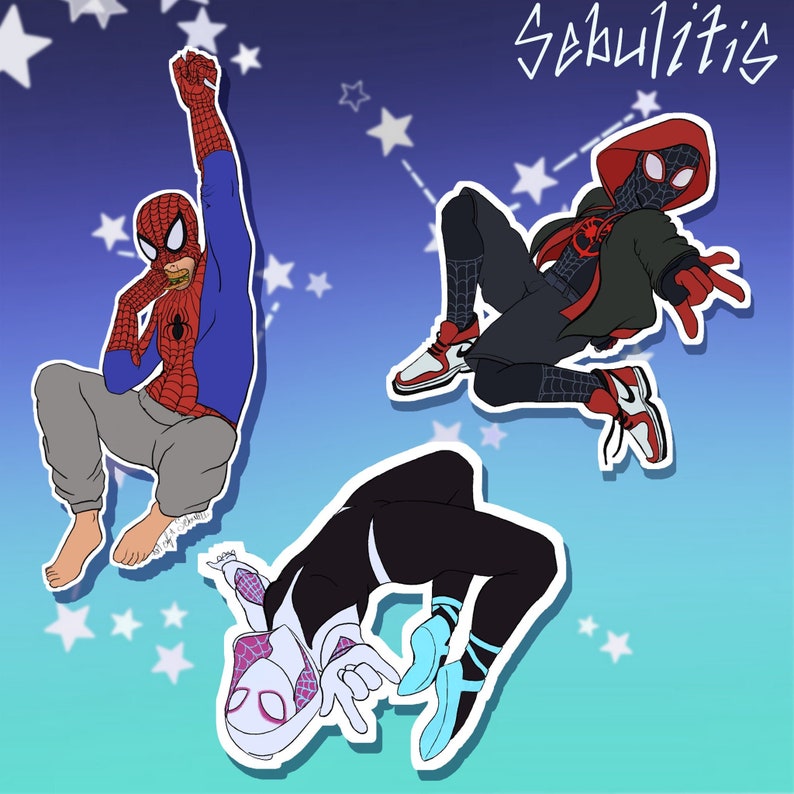 Into the Spiderverse Stickers | Etsy