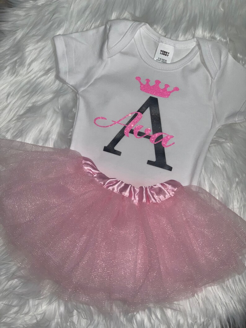 baby girl monogram onesie