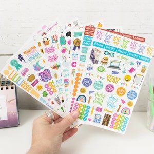 Sticker Sheets, Classic Planner Stickers V3