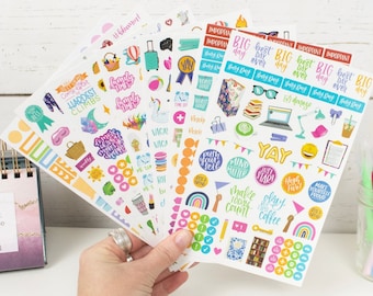 Sticker Sheets, Classic Planner Stickers V3