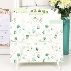 ユーカリ ファイル フォルダー セット - 8.5 x 11 インチのフォルダー 6 個! Bloom Daily Planners による各デザイン 2 個