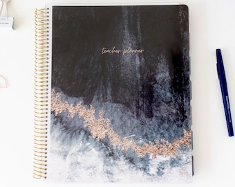 Undated Teacher Planner & Calendar, Interchangeable Cover, Neutral