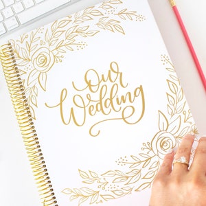 Hochzeitsplaner & Kalender, Gold Floral